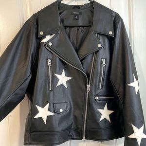 Faux Leather Moto Jacket